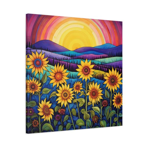 91662-1.jpg Whimsical Sunflower Field Art Standard Canvas