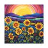 91662.jpg Whimsical Sunflower Field Art Standard Canvas