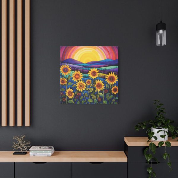 91662-3.jpg Whimsical Sunflower Field Art Standard Canvas