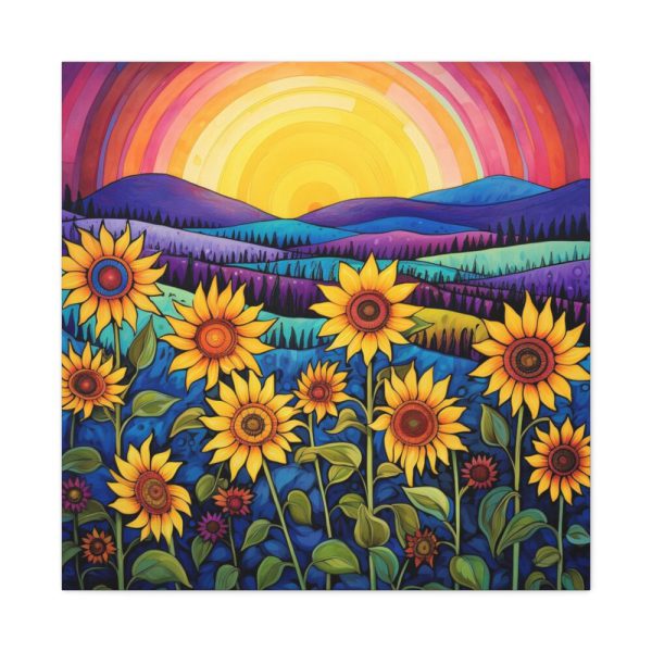 91662.jpg Whimsical Sunflower Field Art Standard Canvas