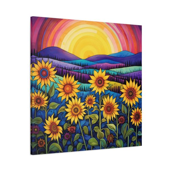91663-1.jpg Whimsical Sunflower Field Art Standard Canvas