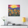 91663-2.jpg Whimsical Sunflower Field Art Standard Canvas