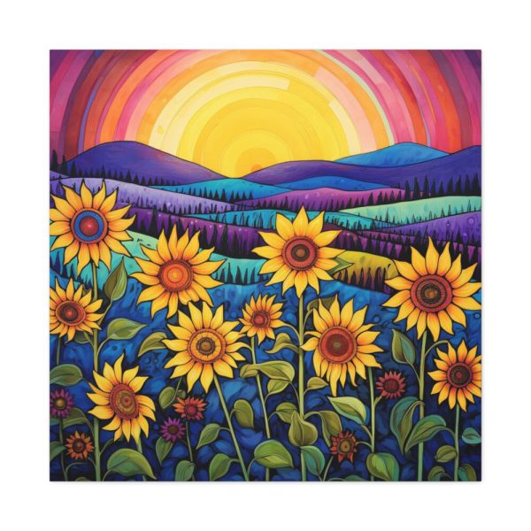 91663.jpg Whimsical Sunflower Field Art Standard Canvas