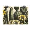 92368-21.jpg Vintage-Style Illustration of Cacti With Yellow Flowers Poster