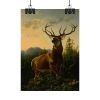 92389-1.jpg Deer in Forest Landscape Poster