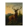 92390.jpg Deer in Forest Landscape Poster