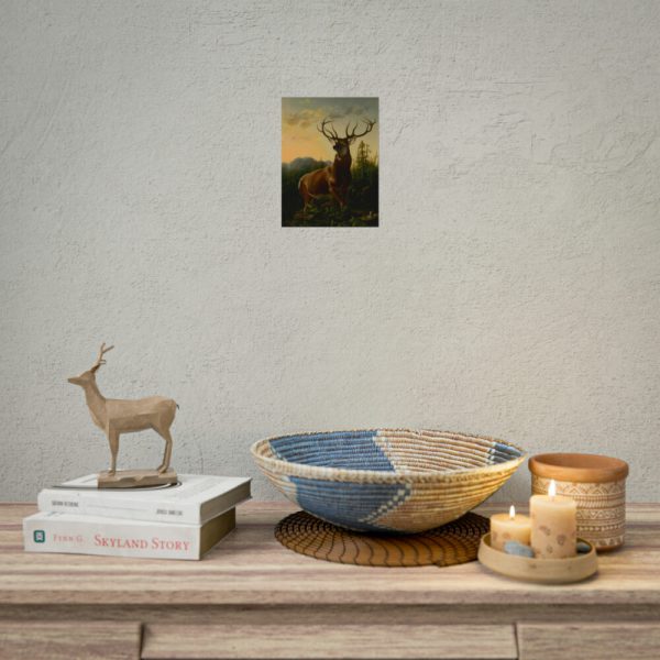 92390-3.jpg Deer in Forest Landscape Poster