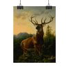 92391-1.jpg Deer in Forest Landscape Poster