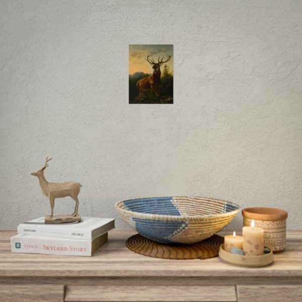 92391-3.jpg Deer in Forest Landscape Poster