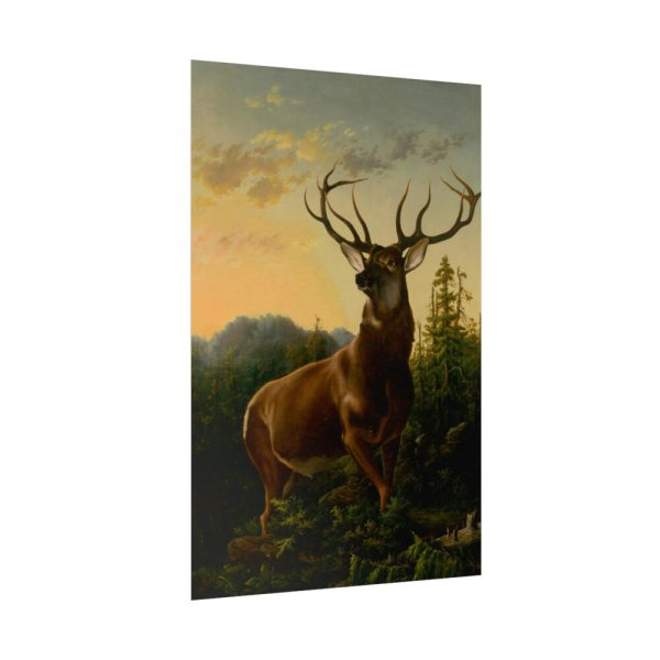 92397-2.jpg Deer in Forest Landscape Poster