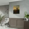 92404-4.jpg Deer in Forest Landscape Poster