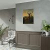 92405-4.jpg Deer in Forest Landscape Poster