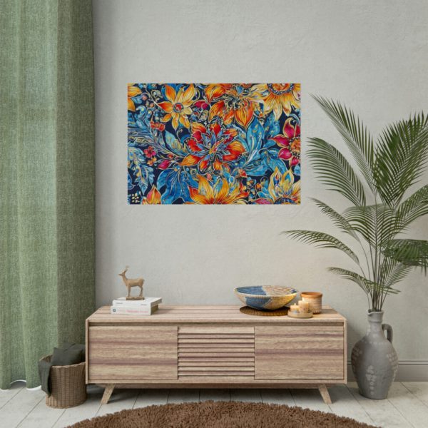 Batik Flowers Pattern Poster