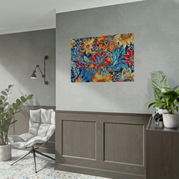 Batik Flowers Pattern Poster