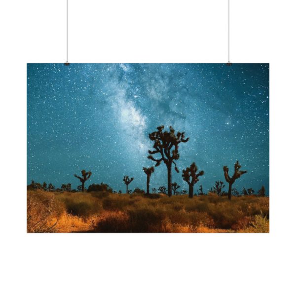92408-166.jpg Starry Sky Night With Cactus Poster