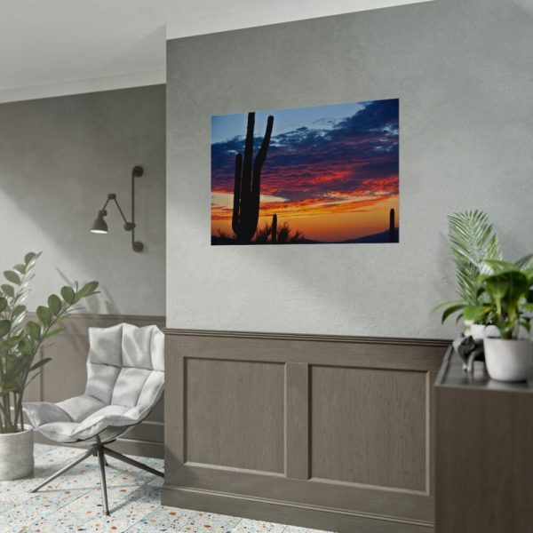Cactus Sunrise Desert Poster
