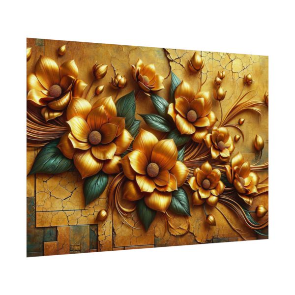 92408-202.jpg Vibrant orange Flowers Arranged in a Vase Poster