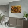 92408-204.jpg Vibrant orange Flowers Arranged in a Vase Poster