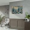 92408-219.jpg Vintage Art Painting of Colder Cactus Desert Landscape Poster