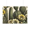 92408-221.jpg Vintage-Style Illustration of Cacti With Yellow Flowers Poster