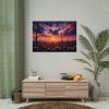 92408-238.jpg Cacti and Red Sky in Desert Poster