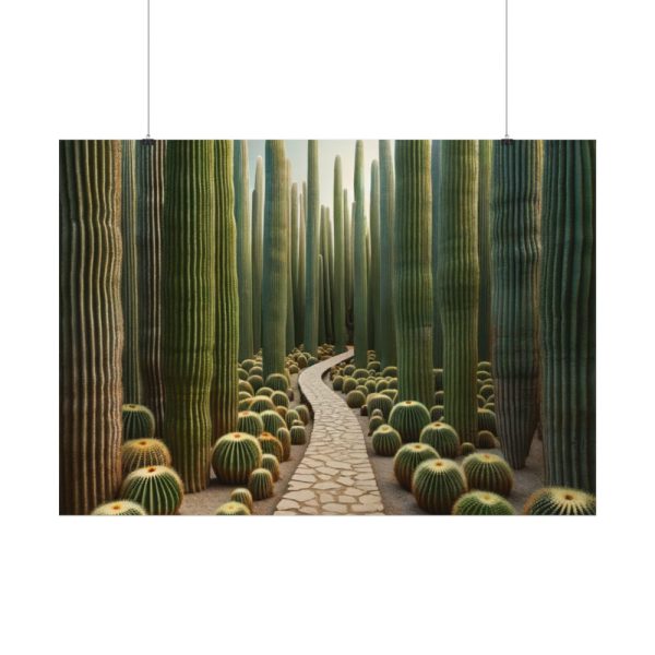 92408-251.jpg Walkway Meandering Through a Forest of Organ Pipe Cactus Poster