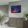 Blue Hour in the Desert With a Saguaro Cactus Silhouette Poster