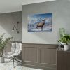 92408-344.jpg Deer Stands in the Snow Poster