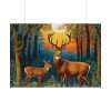 92408-346.jpg Deer and Deer in the Forest Poster