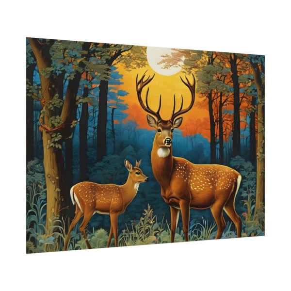 92408-347.jpg Deer and Deer in the Forest Poster