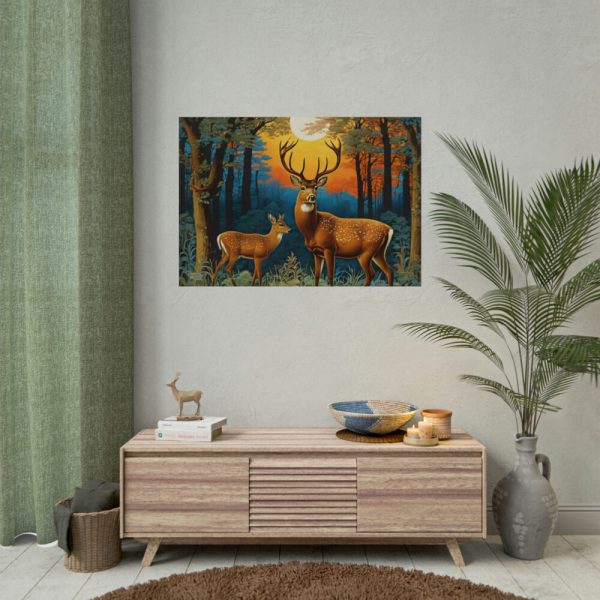 92408-348.jpg Deer and Deer in the Forest Poster