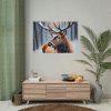 92408-353.jpg Deer Christmas Winter Forest Poster