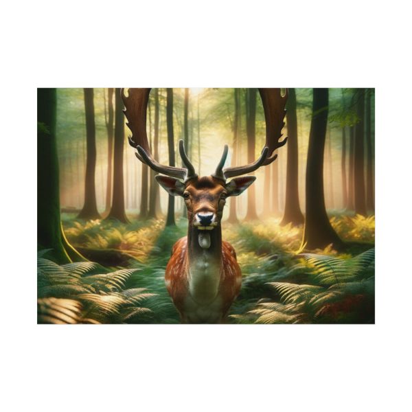 92408-365.jpg Deer in Forest Poster