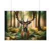 92408-366.jpg Deer in Forest Poster
