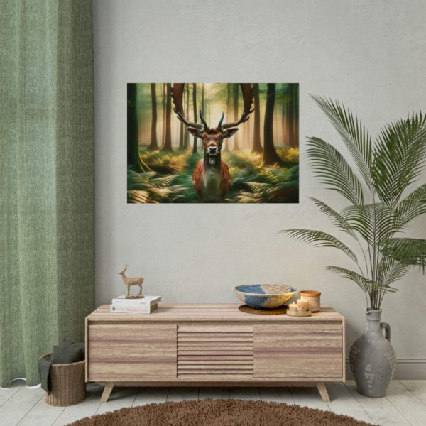 92408-368.jpg Deer in Forest Poster