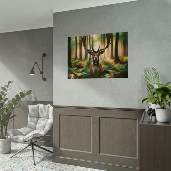 92408-369.jpg Deer in Forest Poster