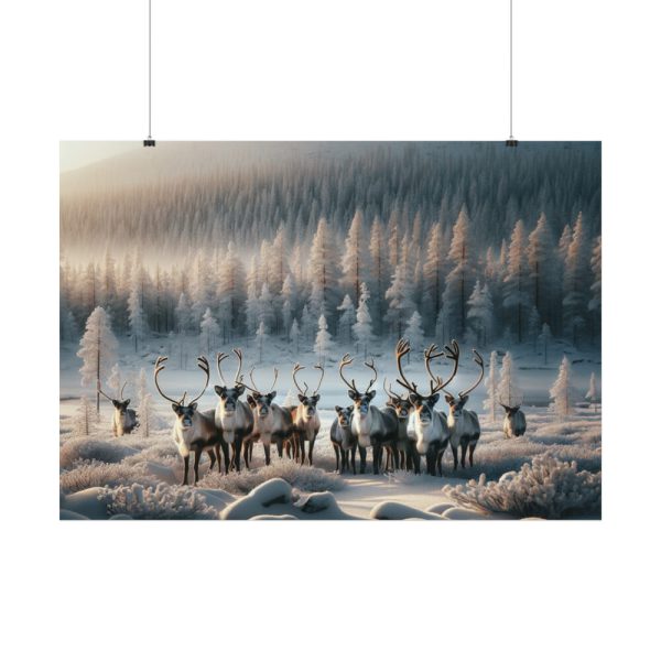 92408-371.jpg Reindeer in a Snowy Landscape Poster
