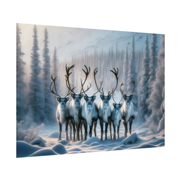 92408-377.jpg Six Reindeer in Foreground Poster