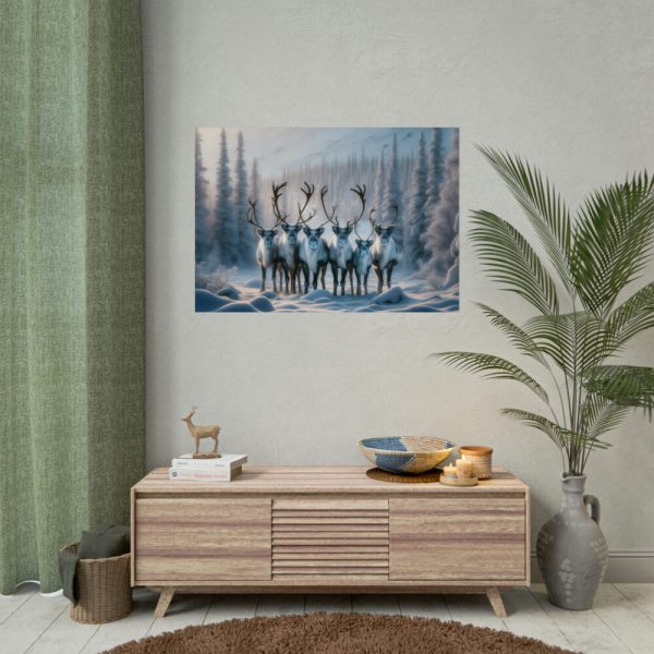 92408-378.jpg Six Reindeer in Foreground Poster
