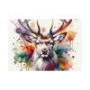 92408-385.jpg Deer With Vivid Burst of Colors Poster