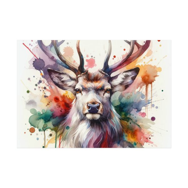 92408-385.jpg Deer With Vivid Burst of Colors Poster