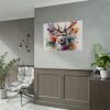 92408-389.jpg Deer With Vivid Burst of Colors Poster