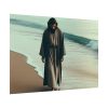 92408-397.jpg Person Walking at the Edge of the Surf on a Beach Poster
