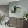 92408-399.jpg Person Walking at the Edge of the Surf on a Beach Poster