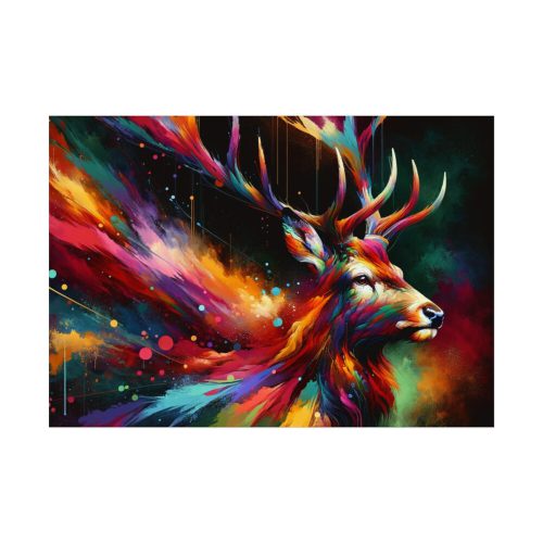 Majestic Stag With a Rich, Colorful Palette Poster
