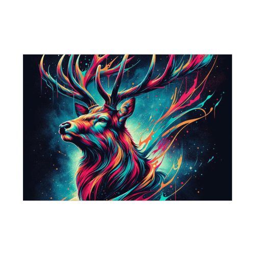 Stag With a Striking Array of Colors Poster