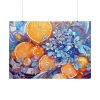 92408-46.jpg Orange Slices and Orange and Purple Dots Poster