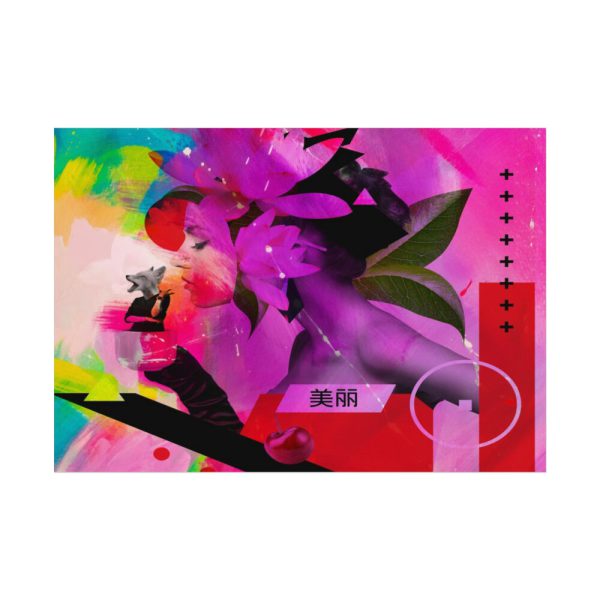92408-50.jpg Woman And a Fox in Cup Overlay Poster