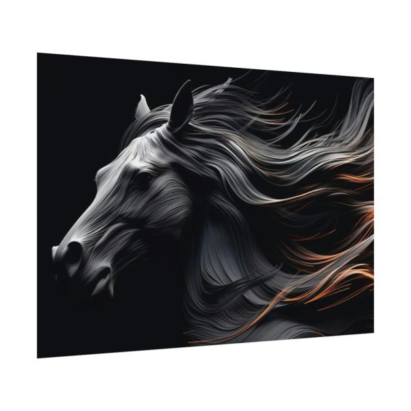 92408-82.jpg Black Spanish Horse Poster