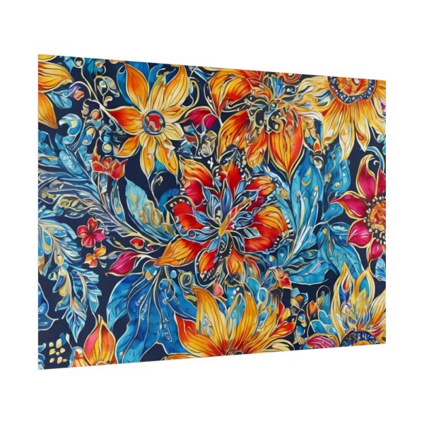 Batik Flowers Pattern Poster